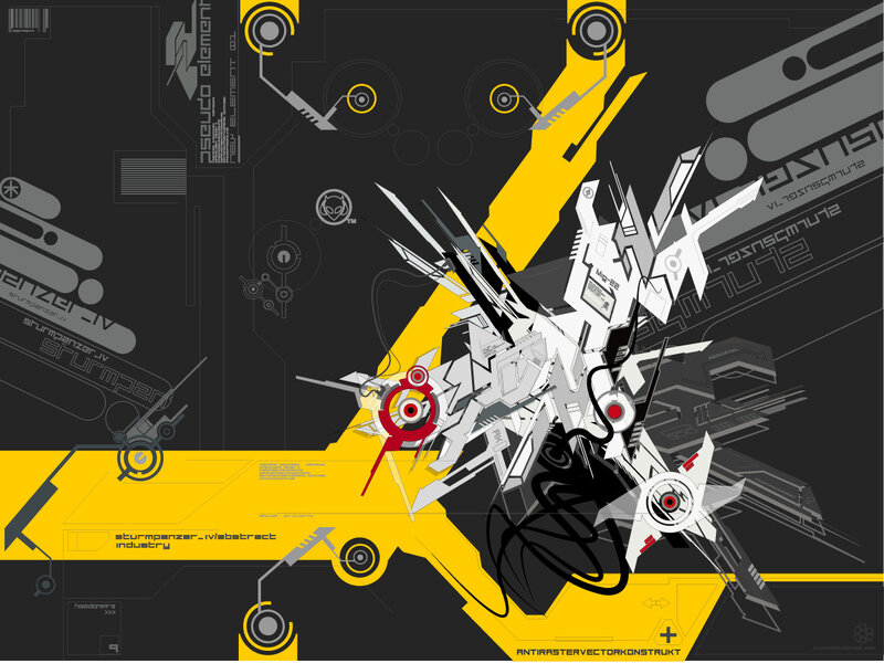 abstract sci-fi mechanical design