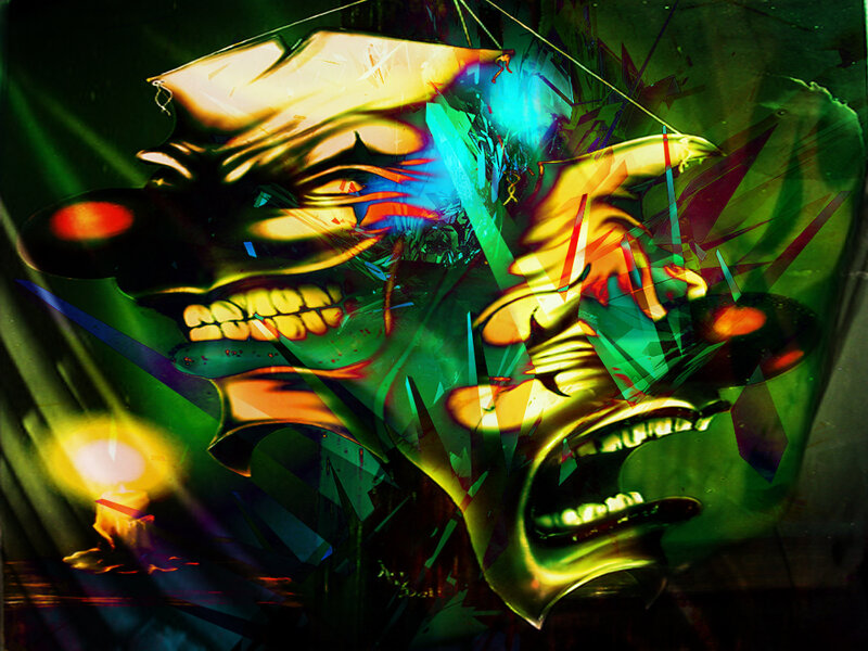 Abstract Screaming Faces