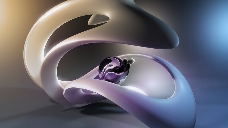 Abstract Sculptural Form — White