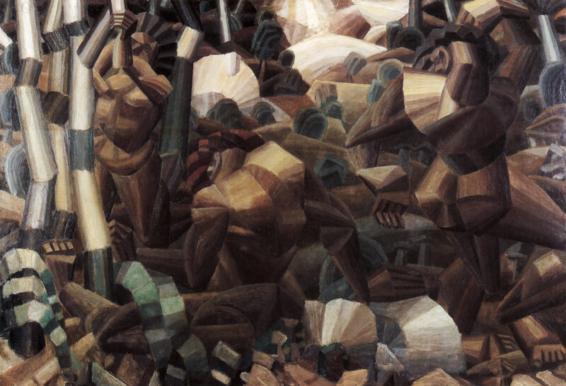 Abstract sculpture cluster