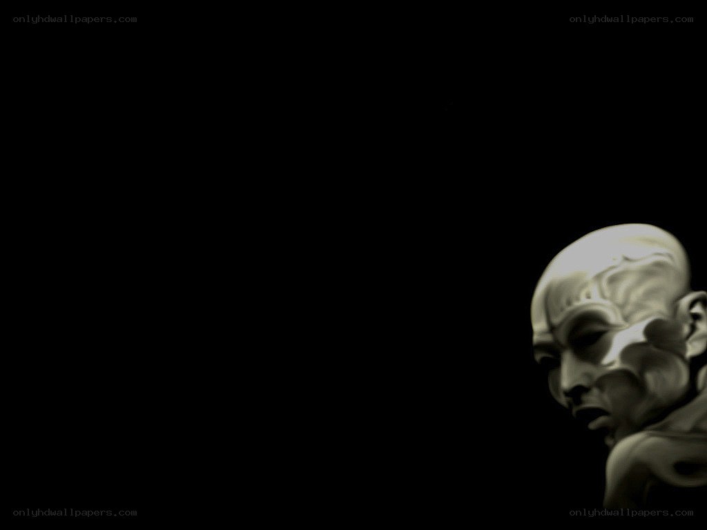 abstract sculpture in darkness