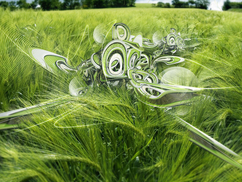 Abstract Sculpture in Field