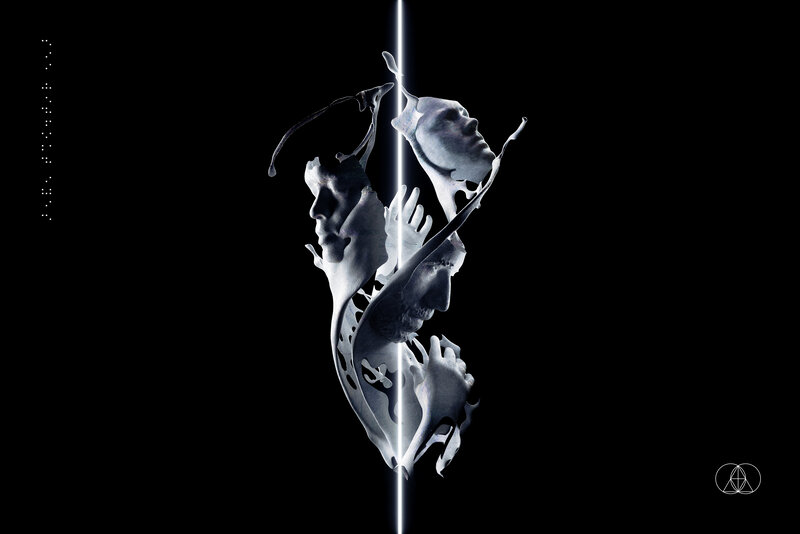 Abstract Sculpture of Faces