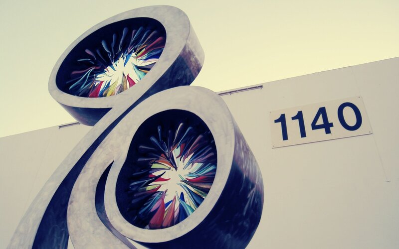 Abstract Sculpture with Numbers — White