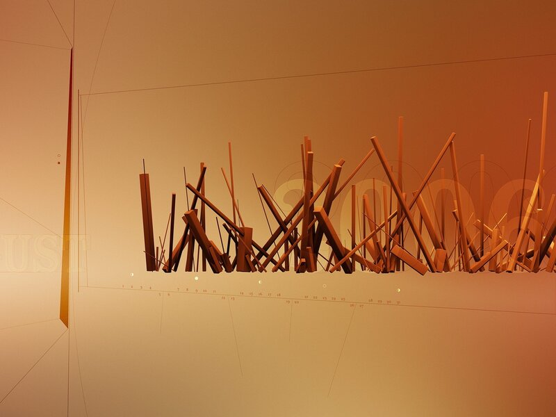 abstract sculpture with sticks