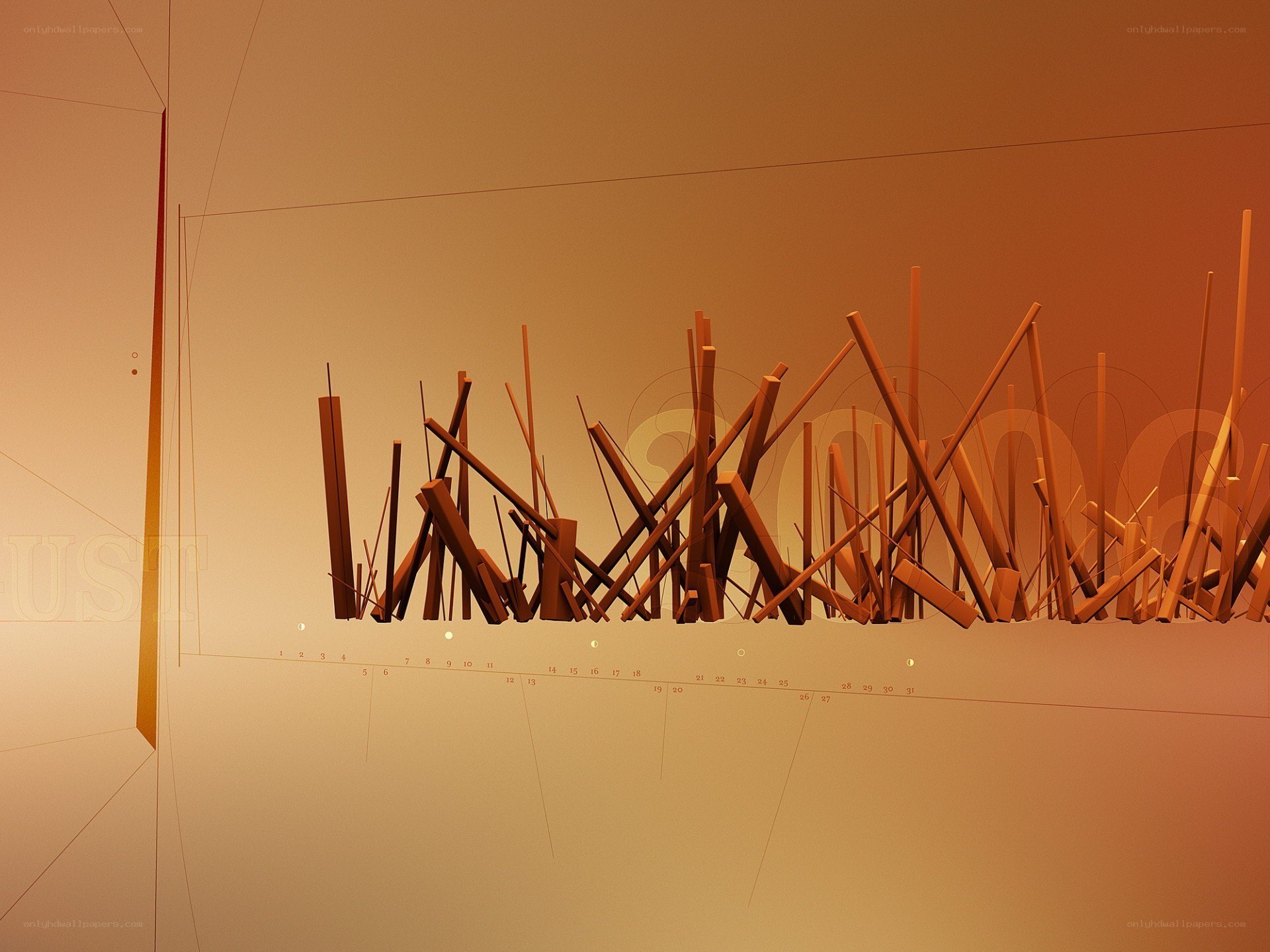 abstract sculpture with sticks