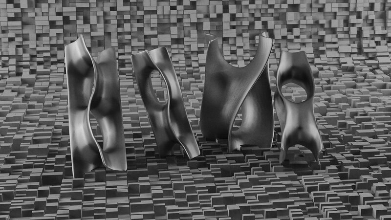 Abstract Sculptures on Cubes
