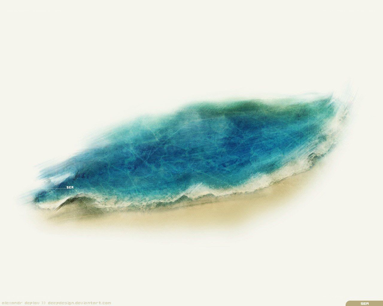 abstract sea wave art