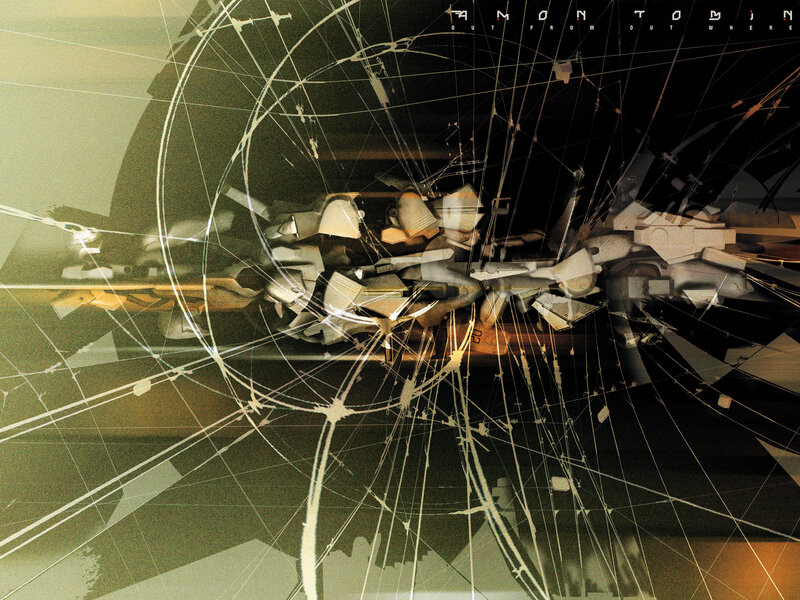 abstract shattered glass design