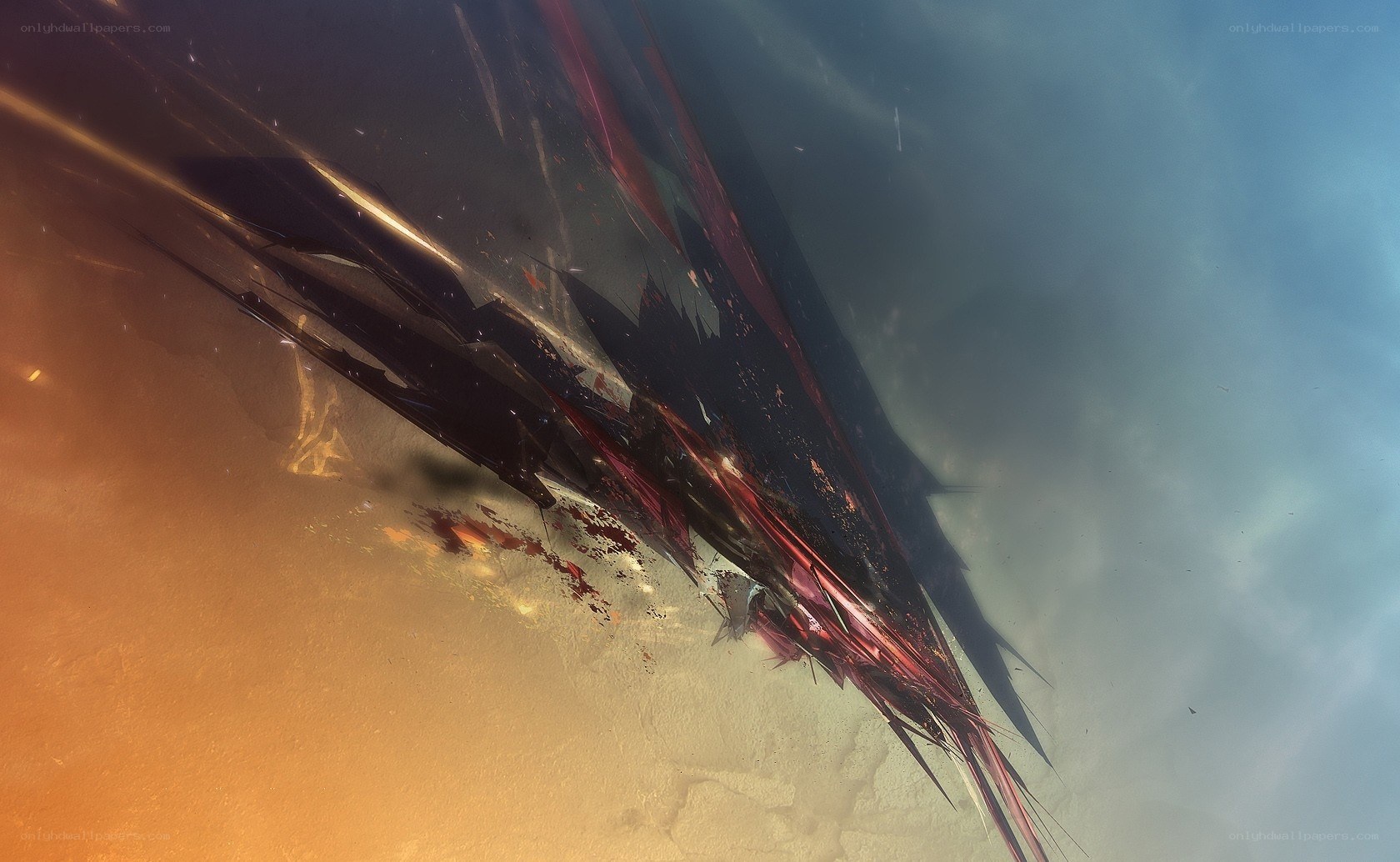 abstract shattered glass effect