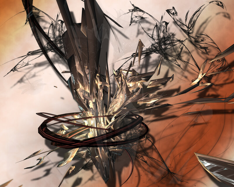 Abstract Shattered Glass Explosion