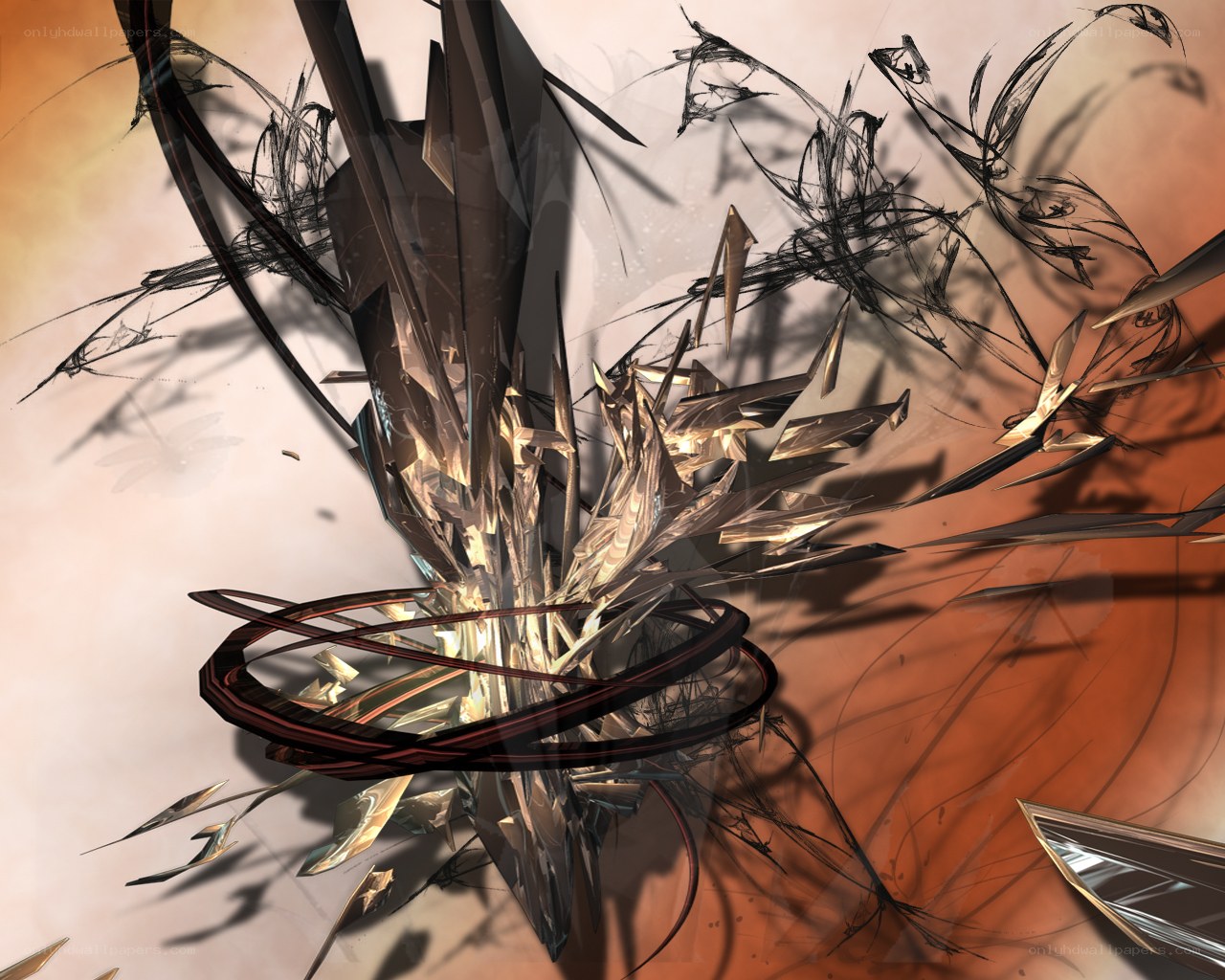 Abstract Shattered Glass Explosion