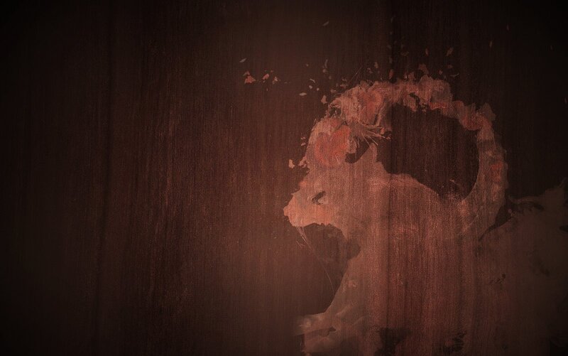 abstract silhouette with splatter effect