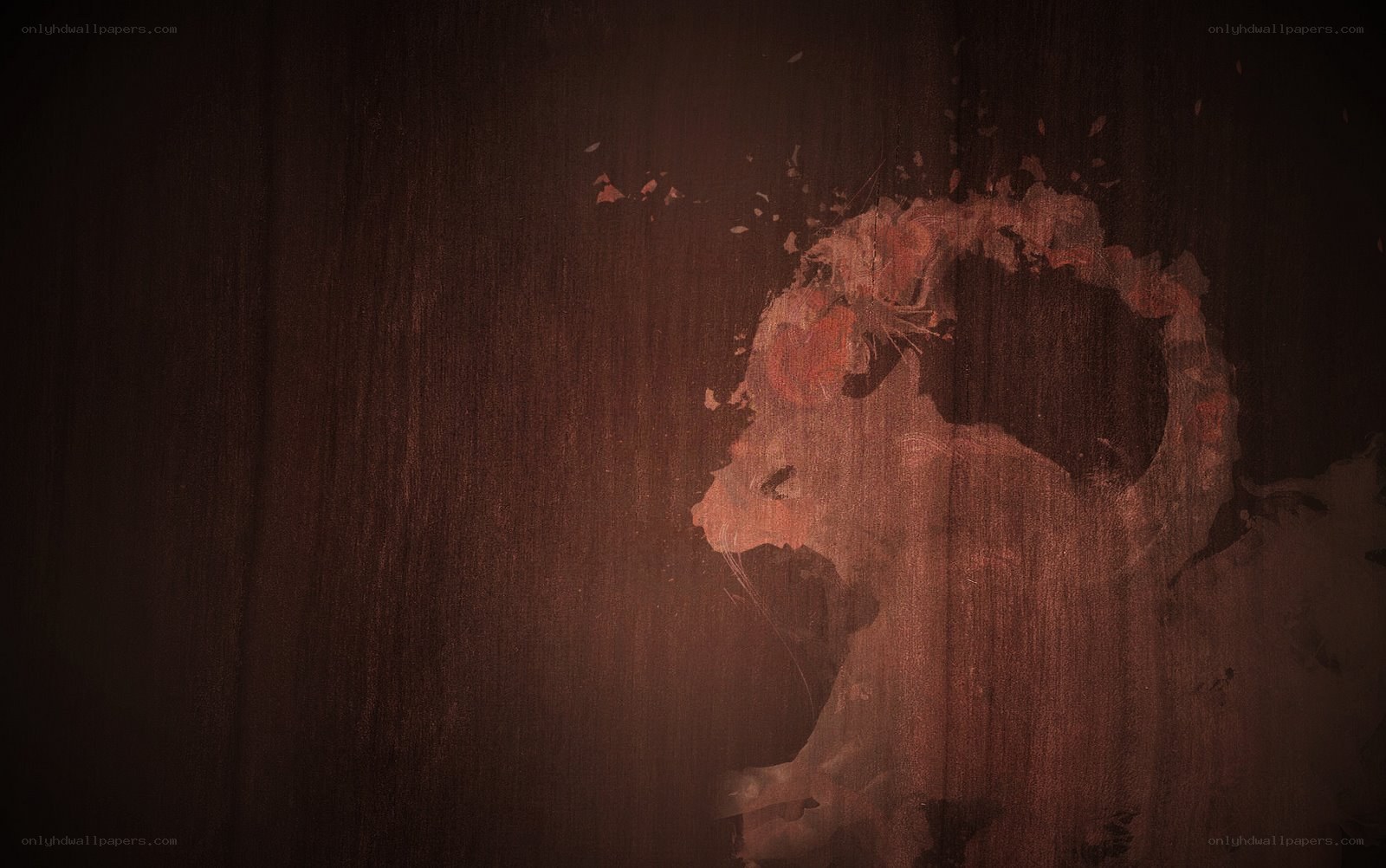 abstract silhouette with splatter effect