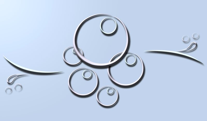 abstract silver circles on blue