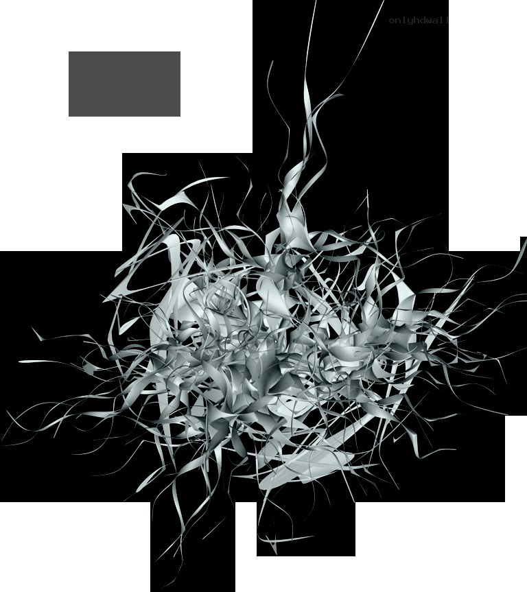 abstract silver filament cluster