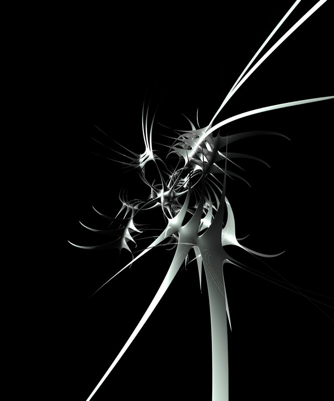 abstract silver fractal design