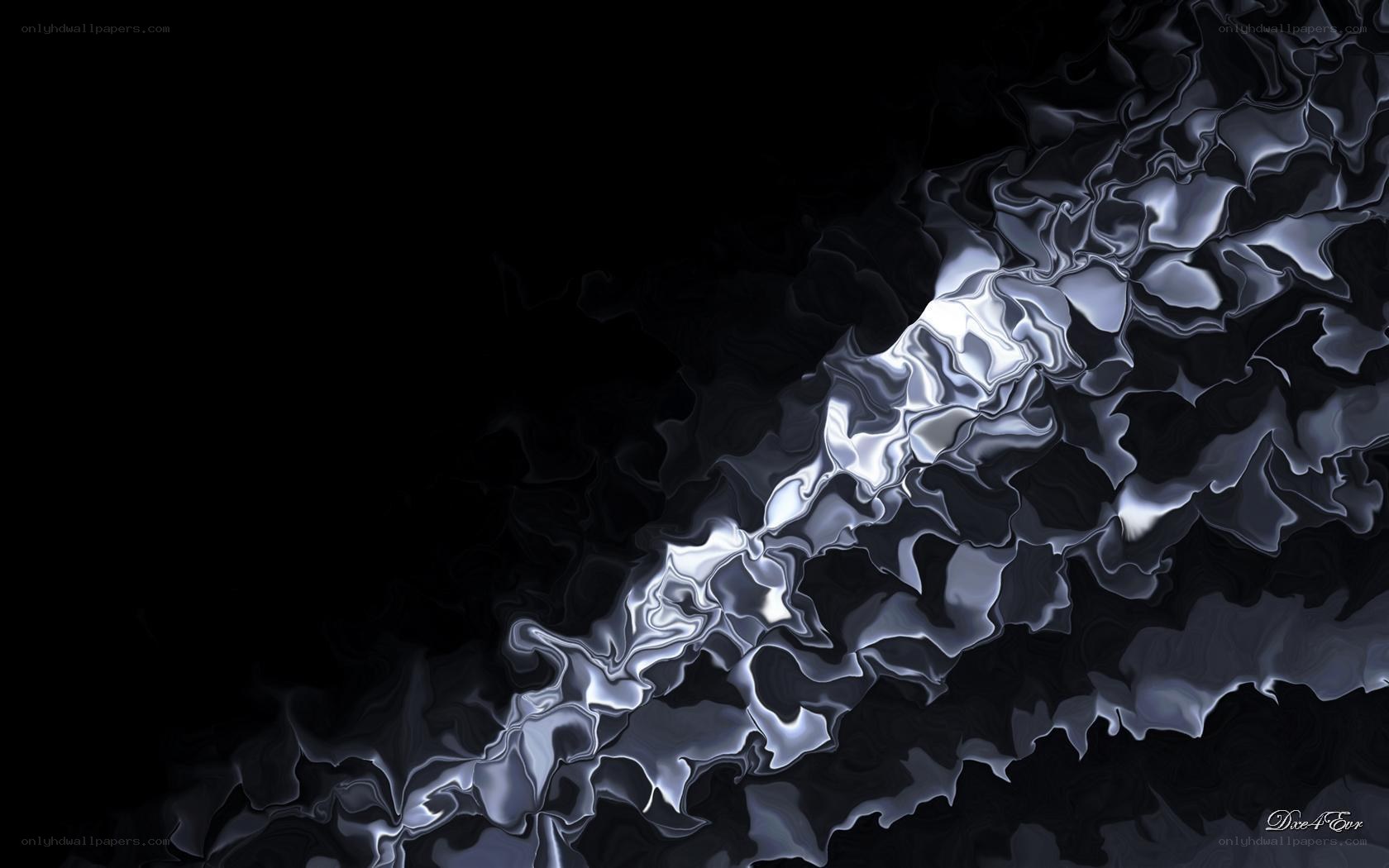Abstract silver liquid flow