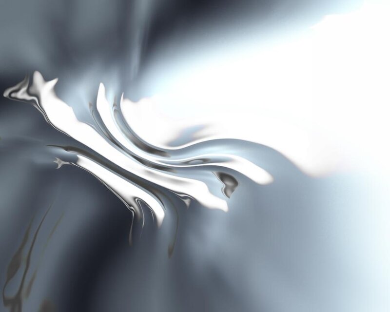 Abstract silver liquid swirl