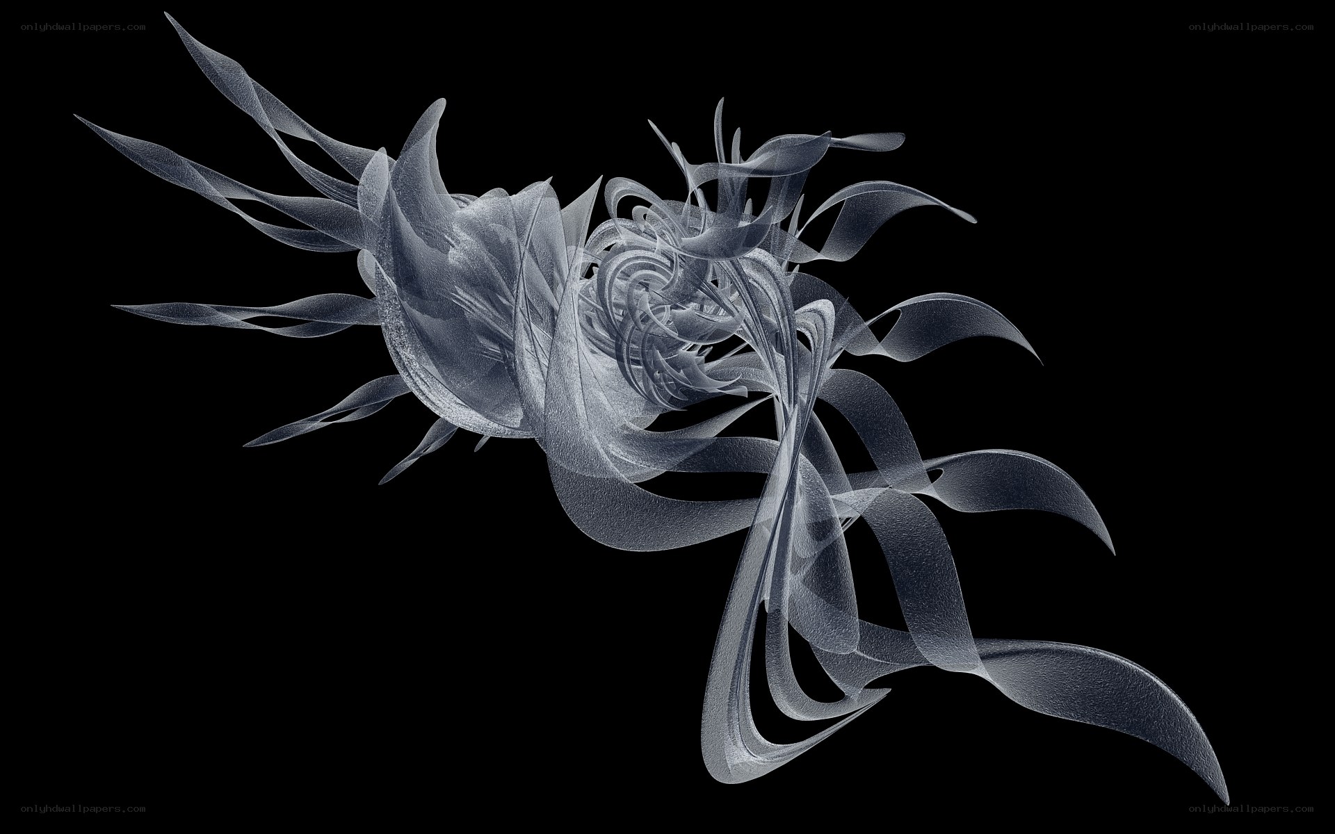 Abstract silver sculpture