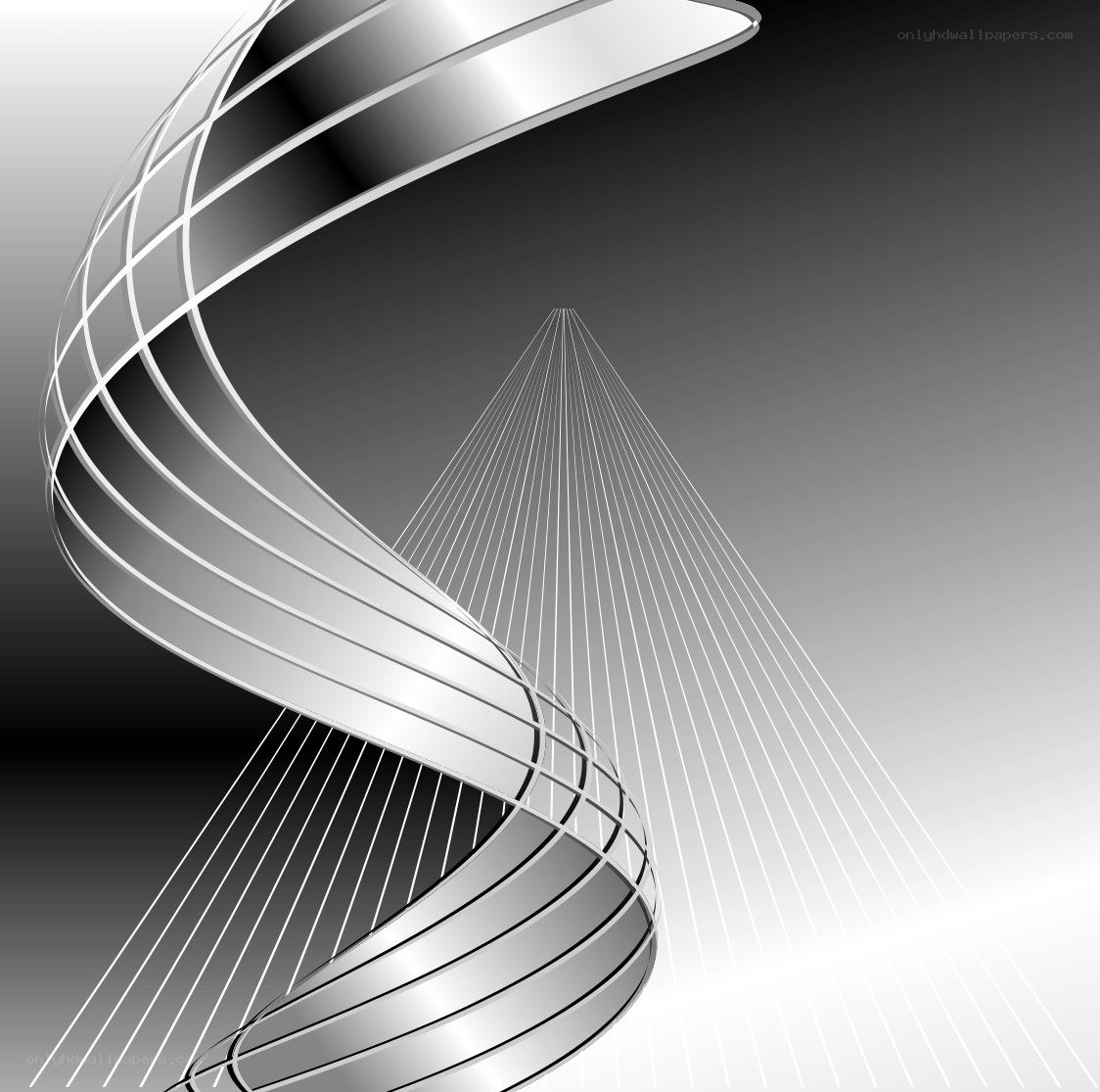 abstract silver spiral design