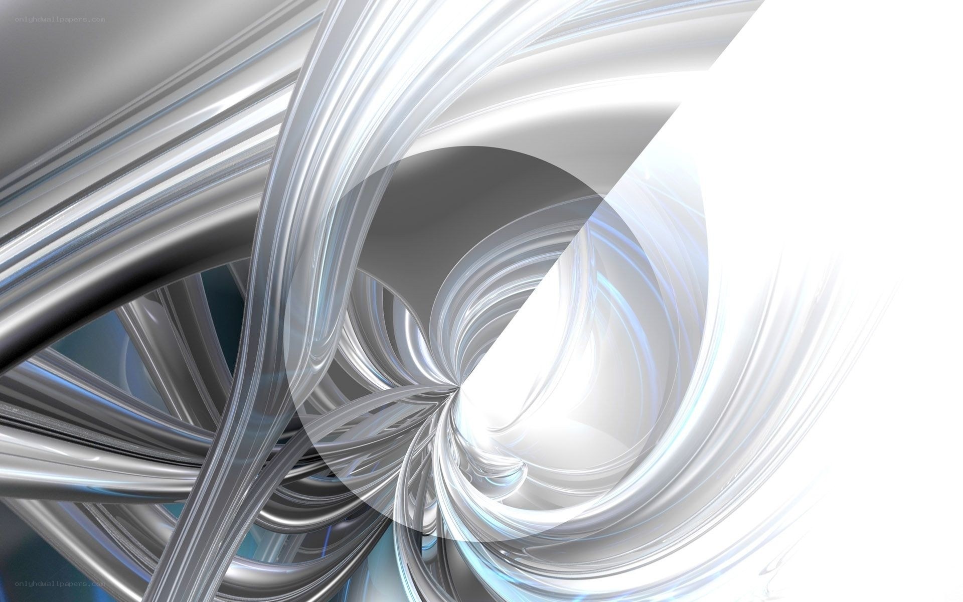 Abstract silver swirl design