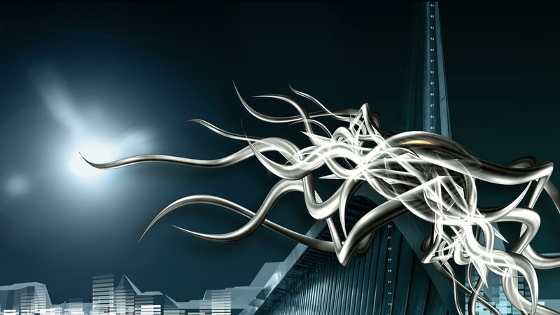 Abstract Silver Tendrils