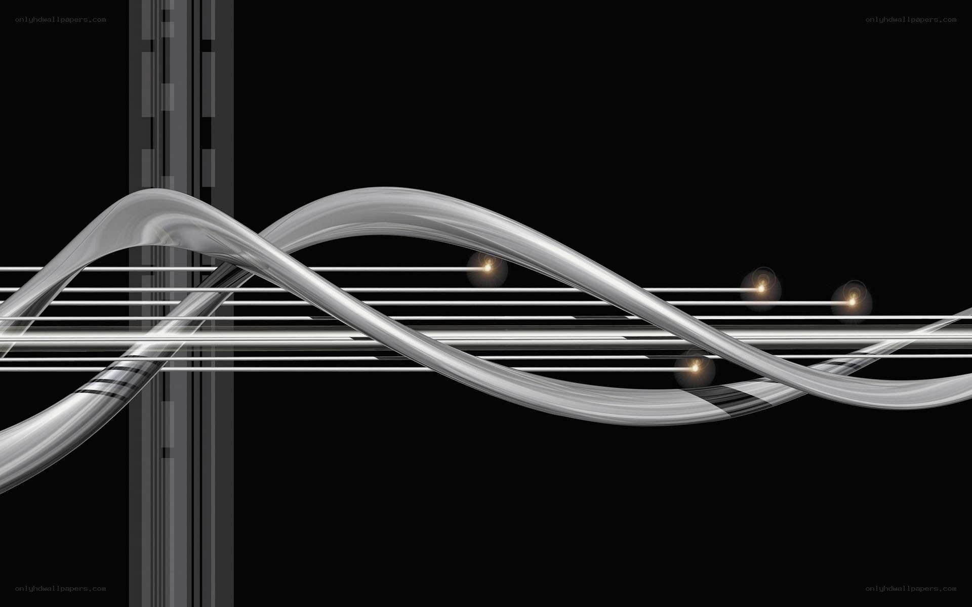 Abstract silver wave design