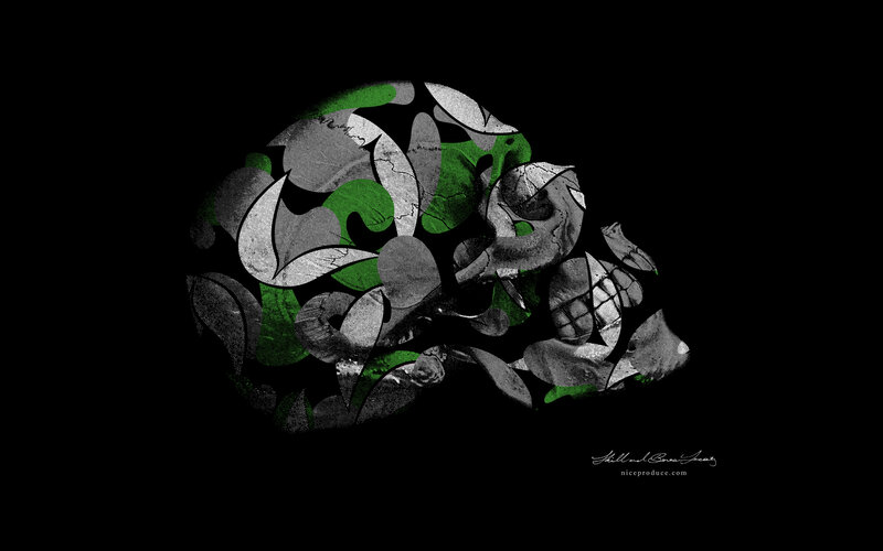 abstract skull art