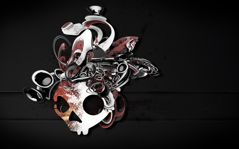 abstract skull art design