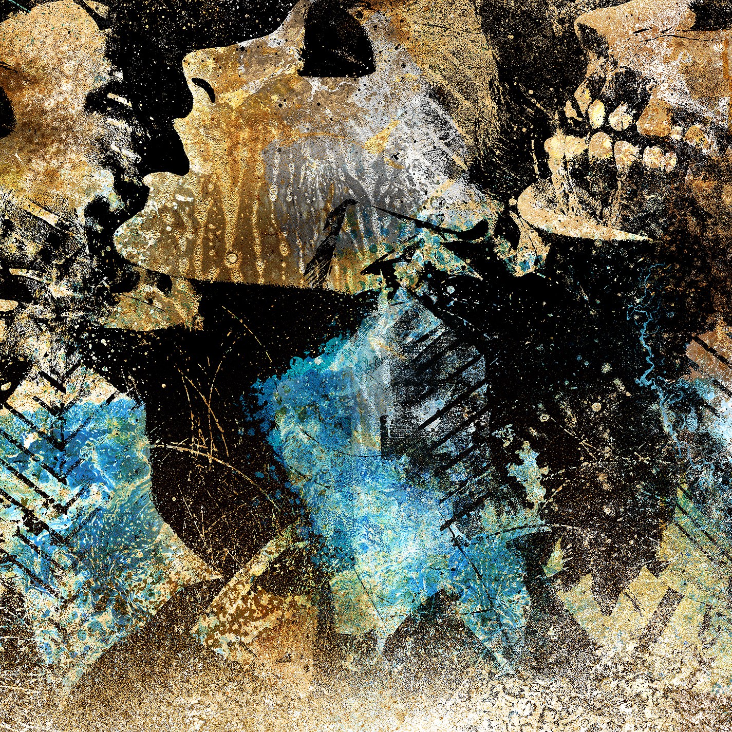 Abstract skull collage
