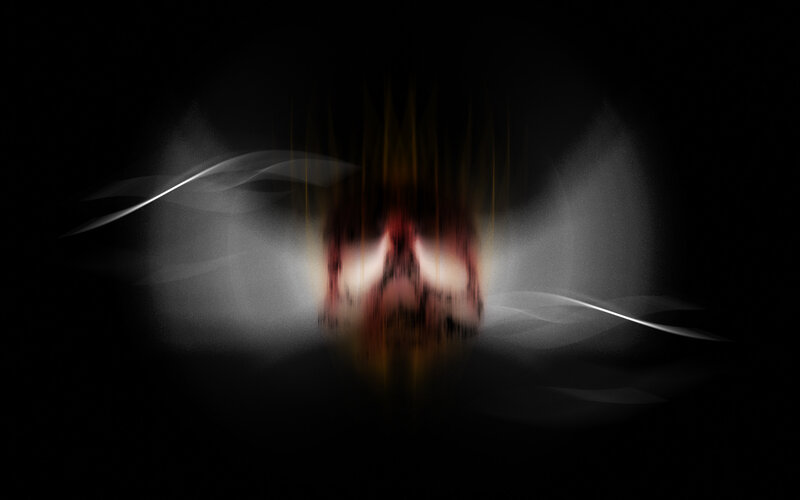 abstract skull in motion