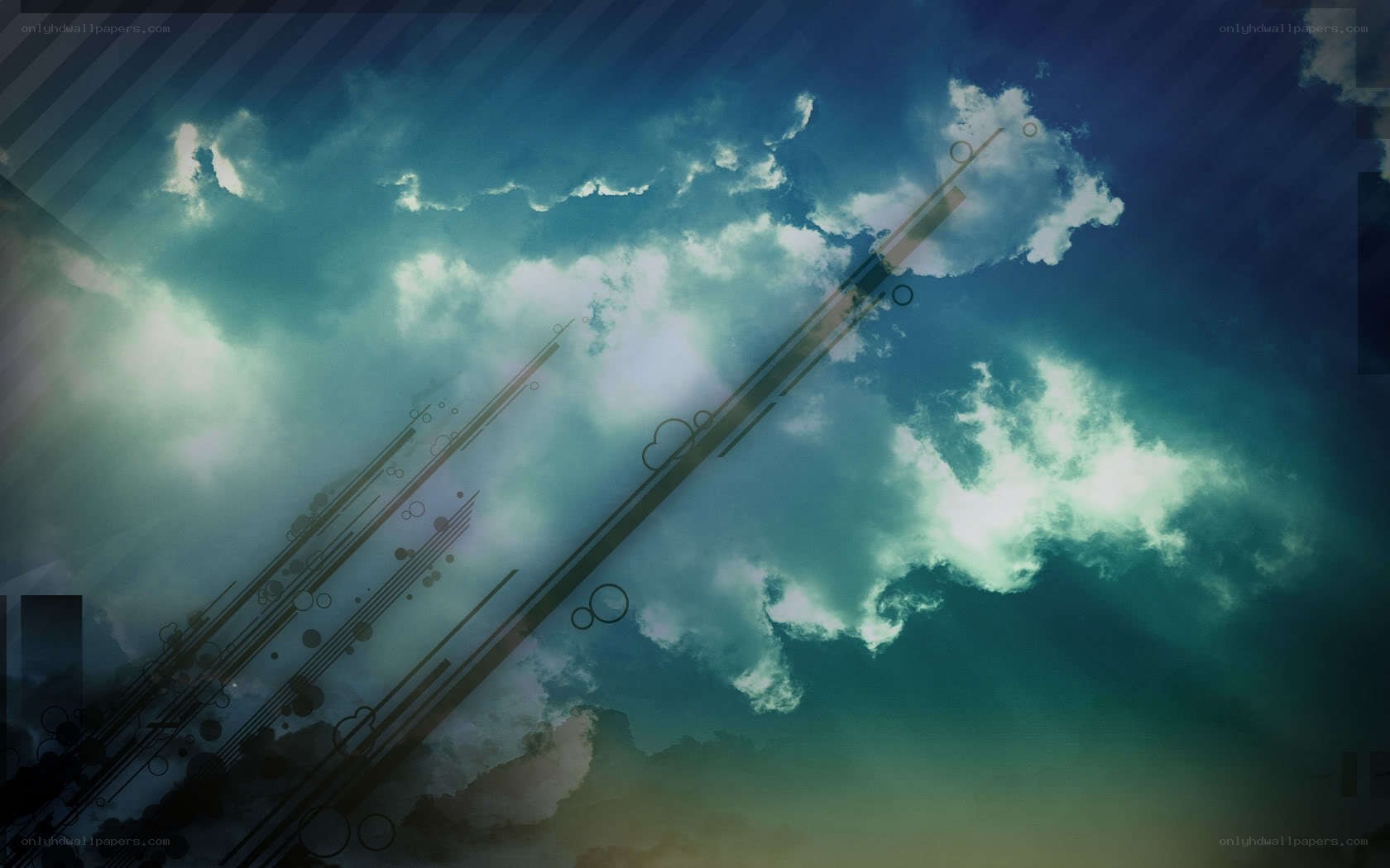abstract sky with geometric lines