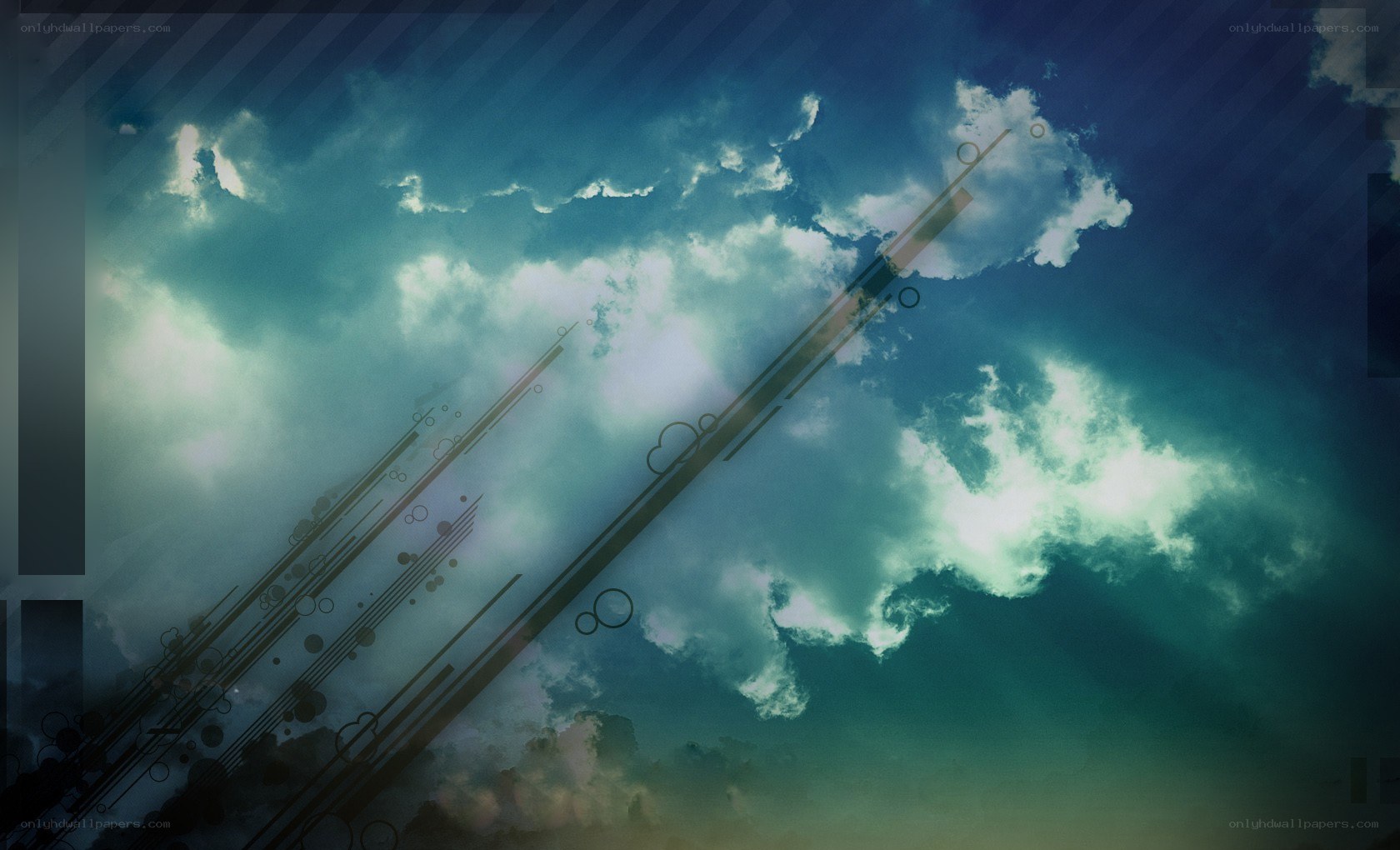 abstract sky with geometric lines