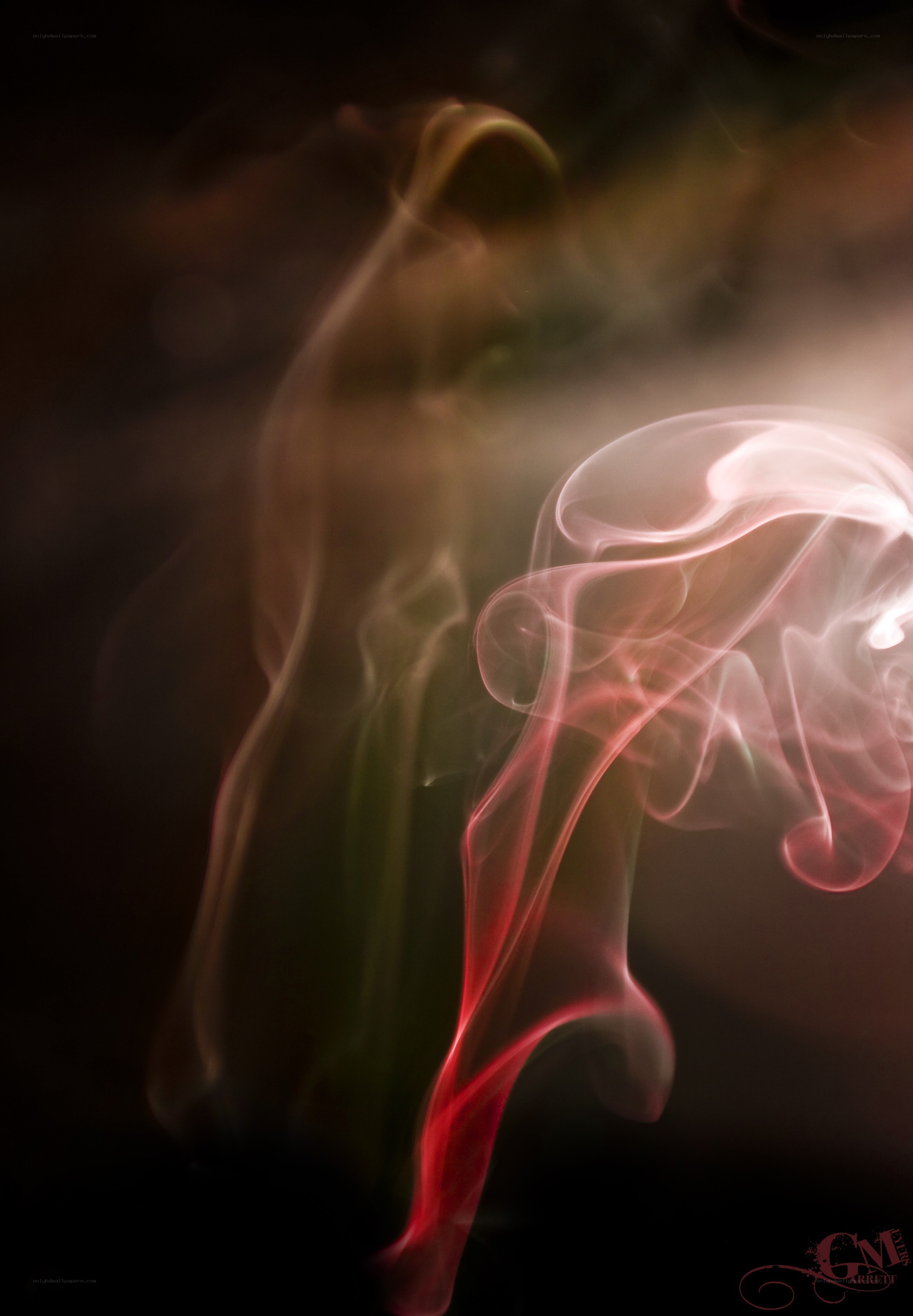 Abstract smoke swirls