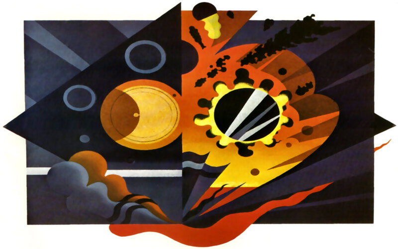 Abstract Space Explosion — Orange