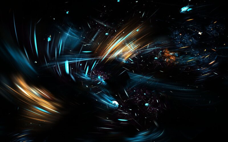 abstract space light streaks