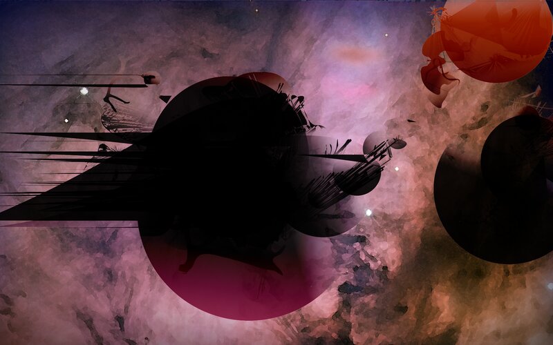 Abstract Space Scene — Purple