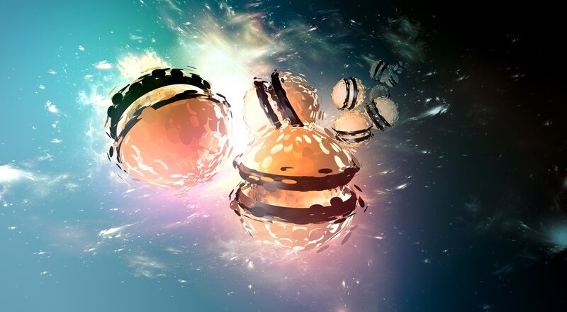 abstract space spheres