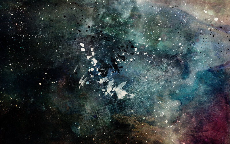 Abstract Space Splatter — Black