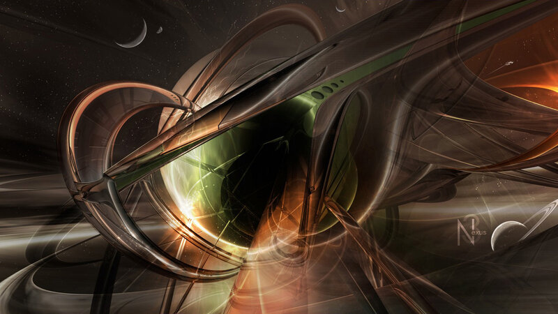 Abstract Space Structure — Brown, Dramatic