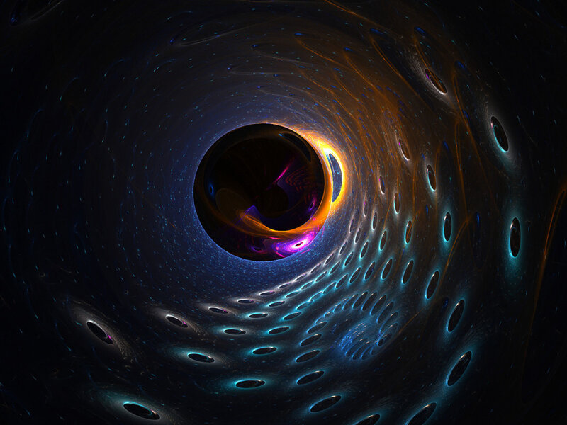 abstract space tunnel