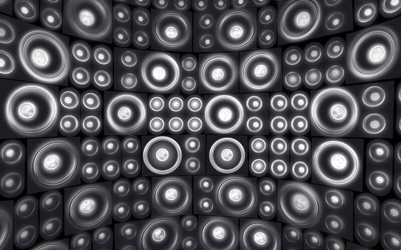 Abstract Speaker Pattern — Black, Technological, Digital Art