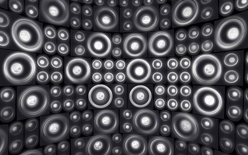 Abstract Speaker Pattern — Black, Technological