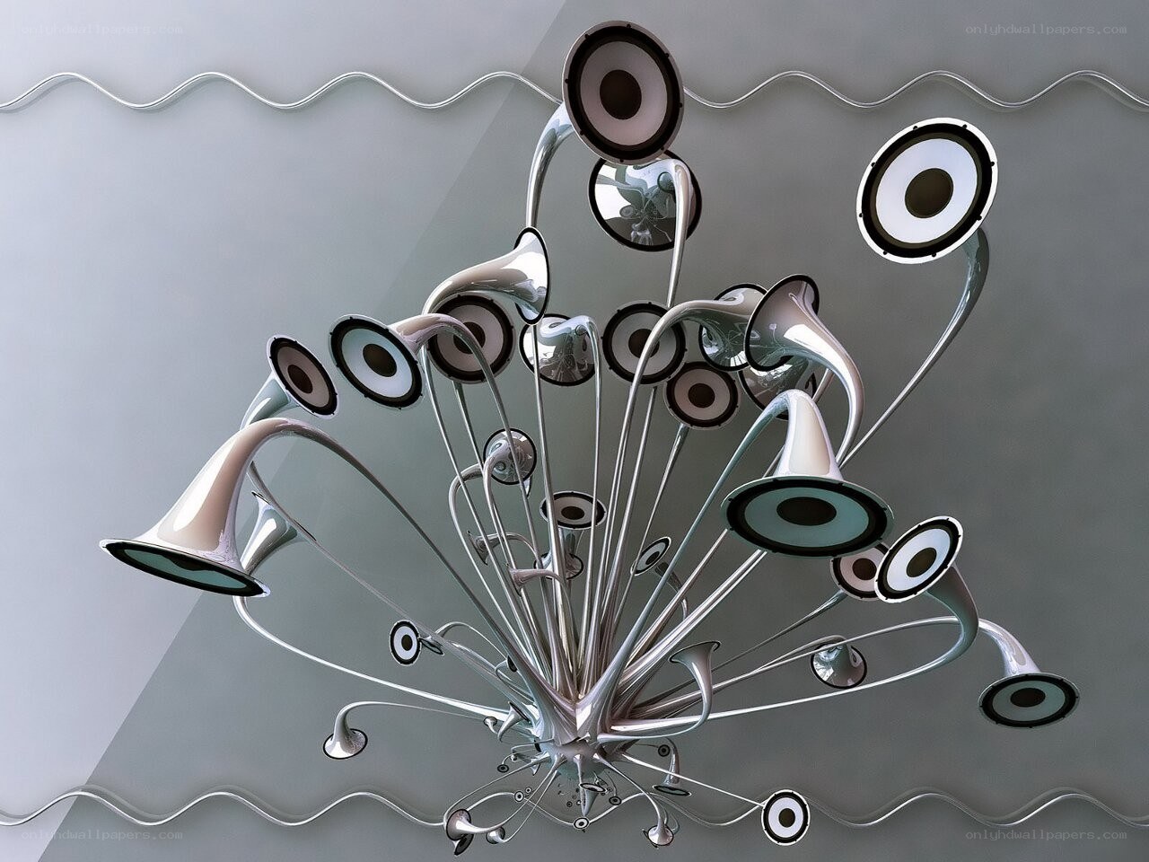 Abstract speaker sculpture