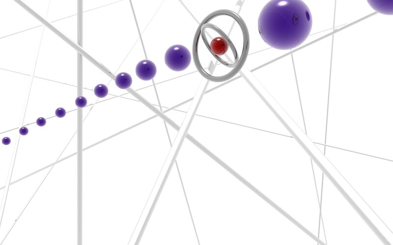 abstract sphere and ring structure