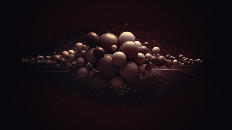 Abstract Sphere Cluster — Black, Dark