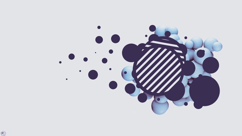 Abstract Sphere Cluster — Blue