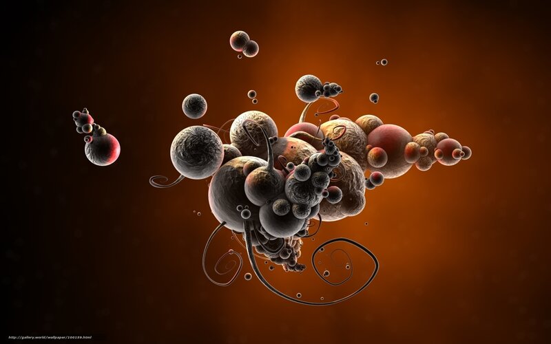 Abstract sphere cluster