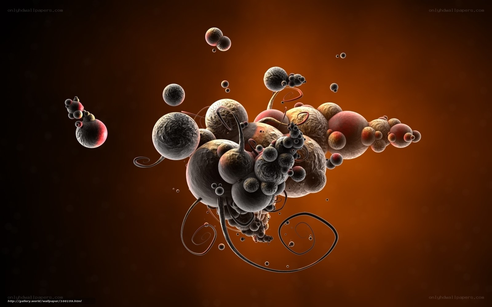 Abstract sphere cluster